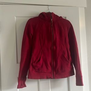 Red scuba hoodie